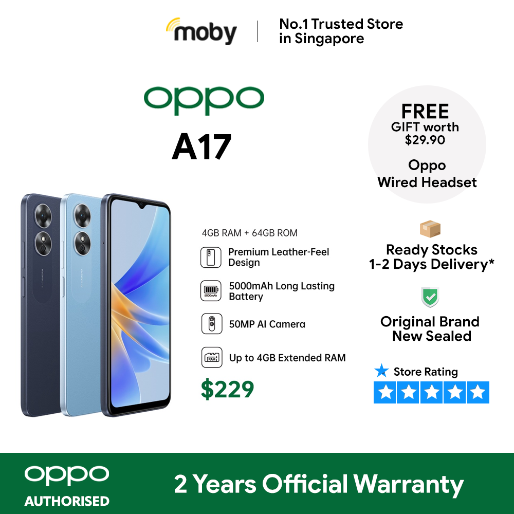 OPPO A17 64GB | 2 Years Official Warranty